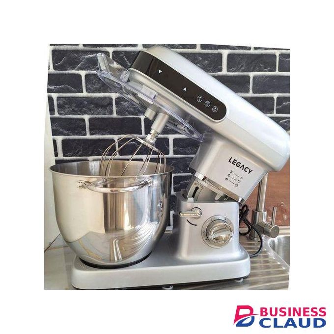 Stand Mixer With 10Ltr Stainless Bowl 1500W Digital & Manual Control Panel 6 Speed 3 Different Whisk Silver