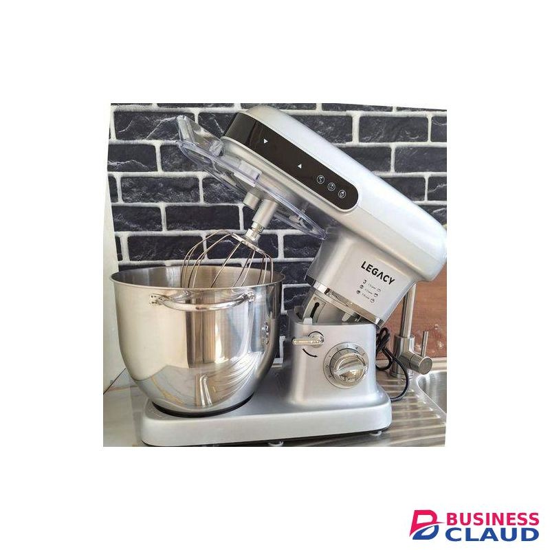 Stand Mixer With 10Ltr Stainless Bowl 1500W Digital & Manual Control Panel 6 Speed 3 Different Whisk Silver