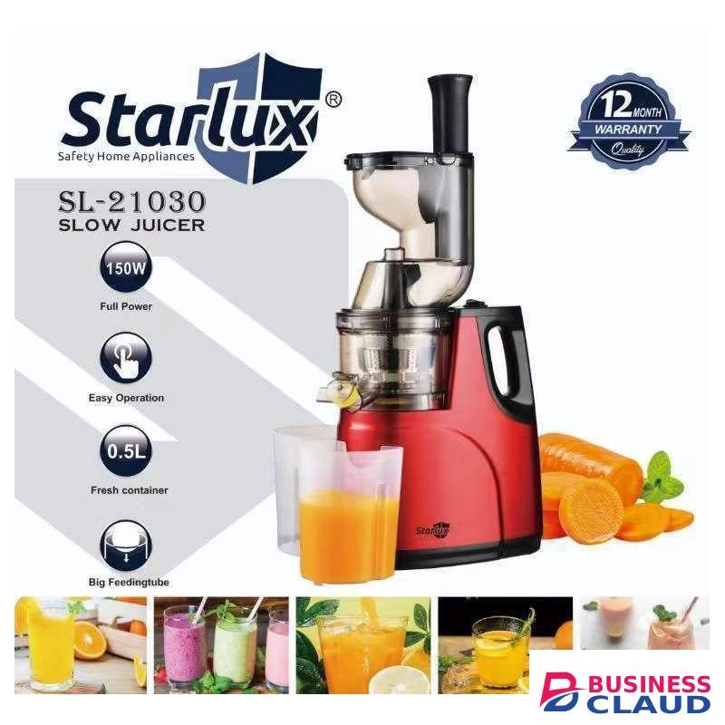 Starlux Electric Slow Juicer with Powerful Motor & 2 Outlets for Juice & Pulp