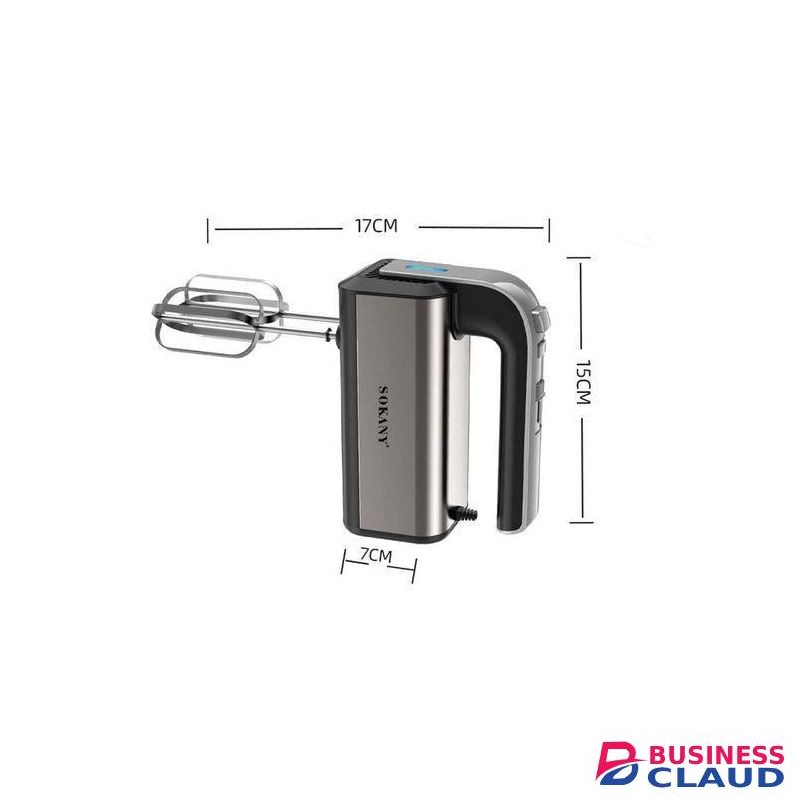 Sokany Heavy duty Electric Hand Mixer, Handmixer 800W Electric Whisk 5 Speed With Turbo Handheld Mixer, 2 Dough Hooks, 2 Beaters For Easy Whipping, Mixing Cookies, Brownies, Cakes, And Dough Batters