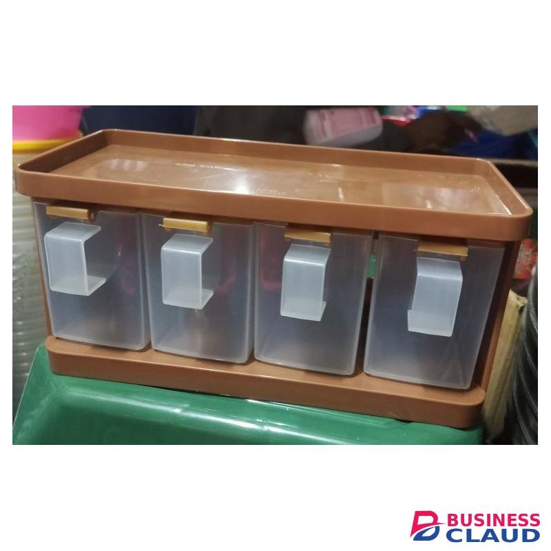 4 containers Masala Spice Storage Rack