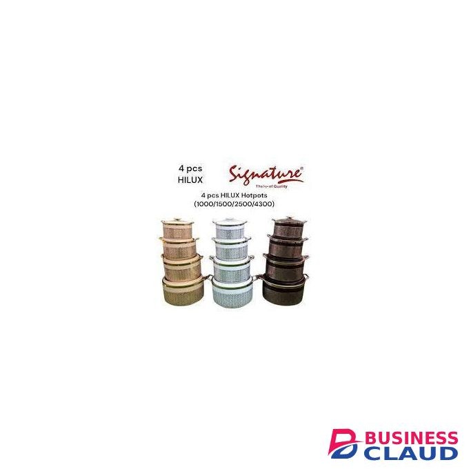 4-Piece Insulated Hot Pot Food Warmer Set, Multi-Size Thermal Casserole Containers, 1.0L, 1.5L, 2.5L & 4.3L