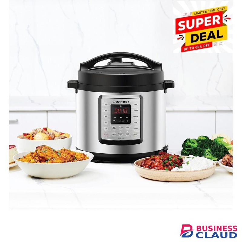 nutricook STAINLESS STEEL INNER POT 6L LITRES ELECTRIC PRESSURE COOKER (EPC) PRE-PROGRAMMED STANLESS STEEL INNER POTSMART POT EKO CAPACITY PRESSURE COOKER 2 YEAR WARRANTY