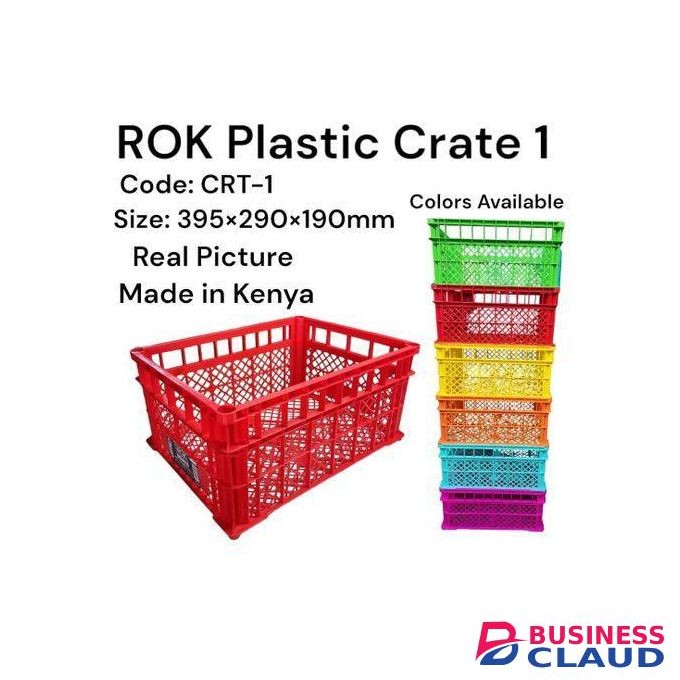4Pcs Multipurpose Crate, Car Boot Organizer, Bread Crate Fruit and Veggies Storage, Kitchen Organizer- Assorted