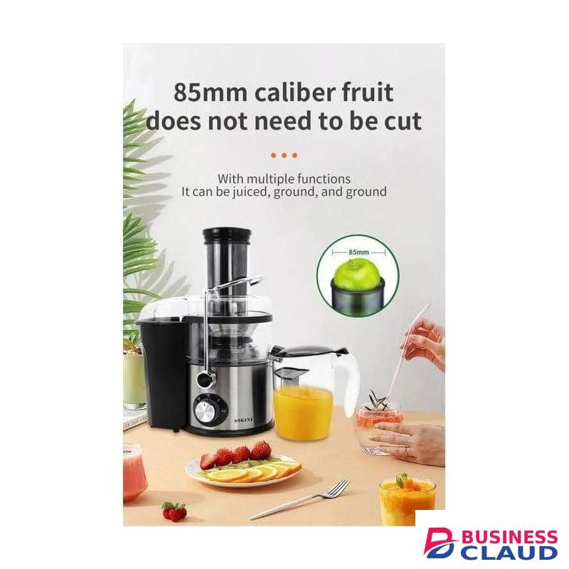 Sokany 1200W Juicer Machine,Centrifugal Juicer Extractor with Wide Mouth Feed Chute for Fruit Vegetable, Easy to Clean, Stainless Steel, BPA-free