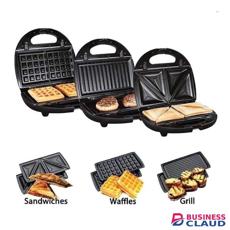3 in 1 Sokany Sandwich Maker With Grill Waffle And Sandwich Detachable Plates Non Stick Surface Fast Heating Portable Breakfast Cooking Machine