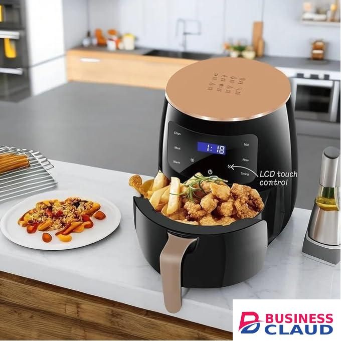 REKI Quality 1400W air fryer 6L – Non-Stick bucket & Digital Temperature Control – The smart fryer Ideal for Frying, Grilling, Roasting, Baking, & Toasting Vegetables, French Fries, Meat & Fish,air fryer large capacity
