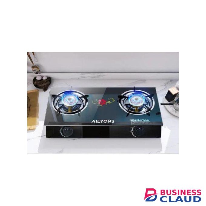 AILYONS two burner cooking gas stainless steel table top