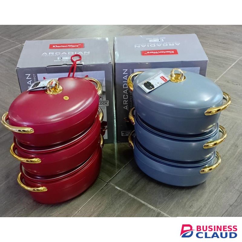 KlarionWare Arcadian 3-Piece Insulated Hotpot Set – 2000 / 3000 / 4000