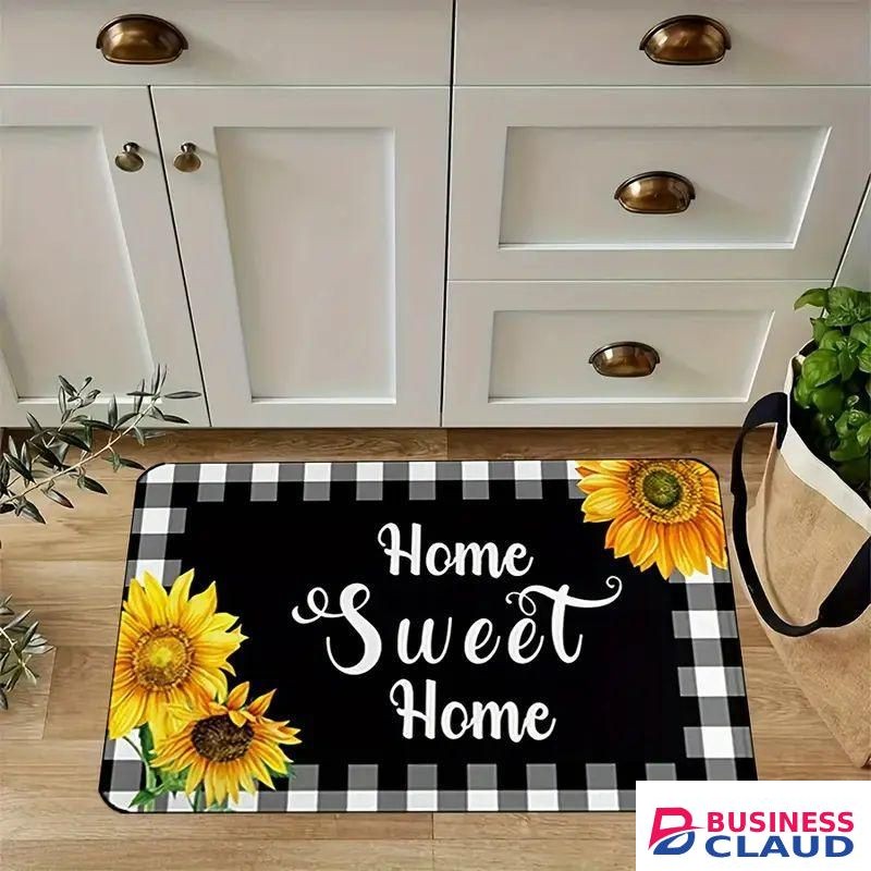 (Promotion)2 Pieces Kitchen Rug Set Anti-fatigue Kitchen Mat Dirt Resistant Backing Mat Throw Rug for Kitchen Doormat Runner Rug Set Floor Carpet Household Carpet Home Decor