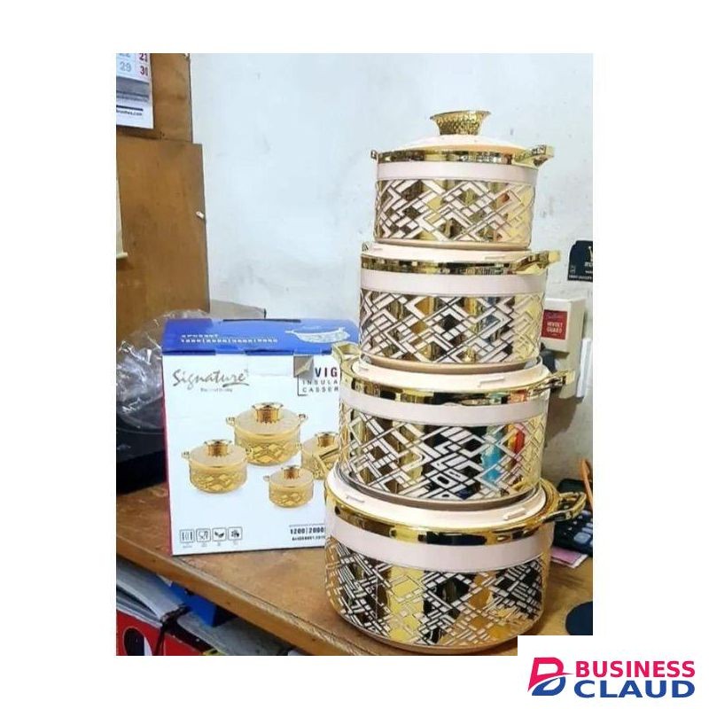 Signature 4 pcs Premium Vigo Hotpots -(1200,2000,3000,5000 ML) - Premium Quality - Gold