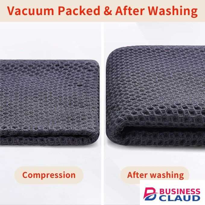 TodyJeyHo 100% Cotton Waffle Weave Kitchen Dish Cloths, Tea Towels Ultra Soft Absorbent Quick Drying Dish Towels, 34×34 CM, 3 Pack(Dark blue, Beige, Brown)