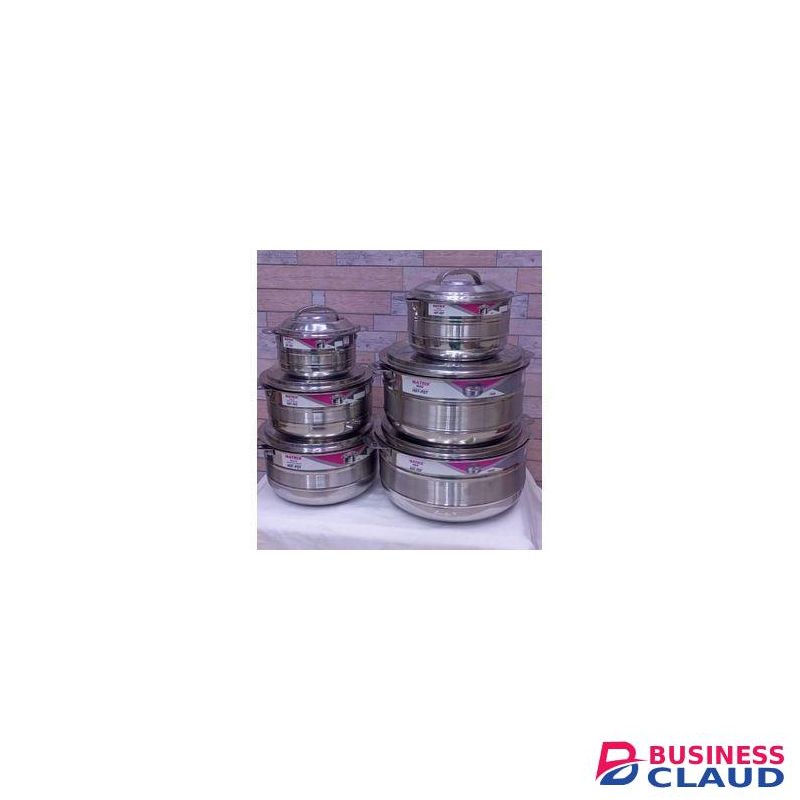 Matrix 6pcs Premium Stainless Steel Heavy Gauge Insulated Casserole Hotpots