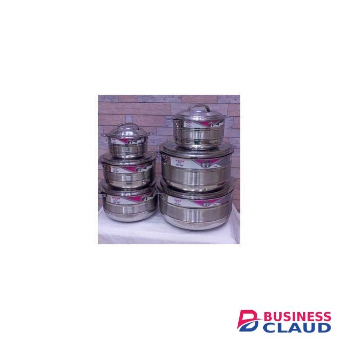 Matrix 6pcs Premium Stainless Steel Heavy Gauge Insulated Casserole Hotpots