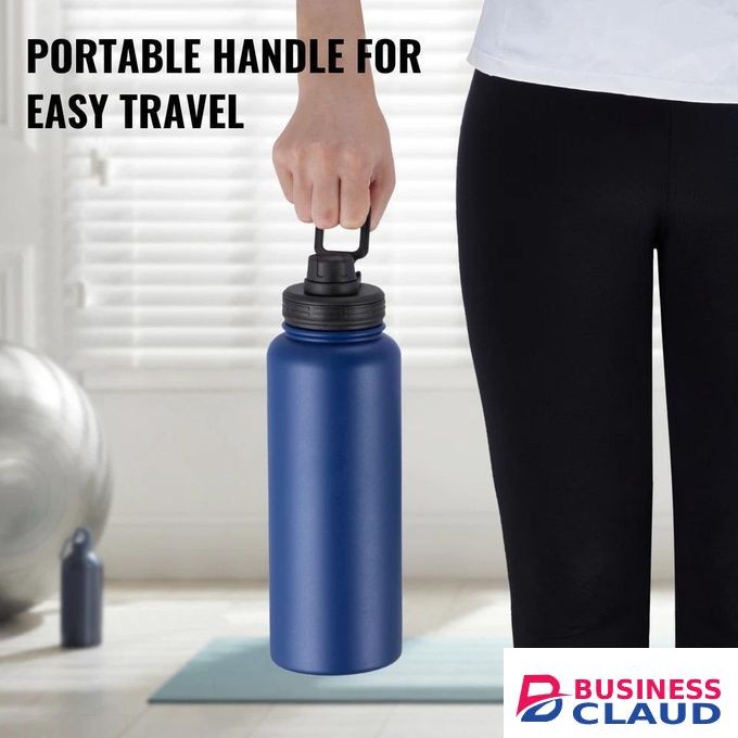 40oz stainless steel thermos, outdoor portable sports water bottle