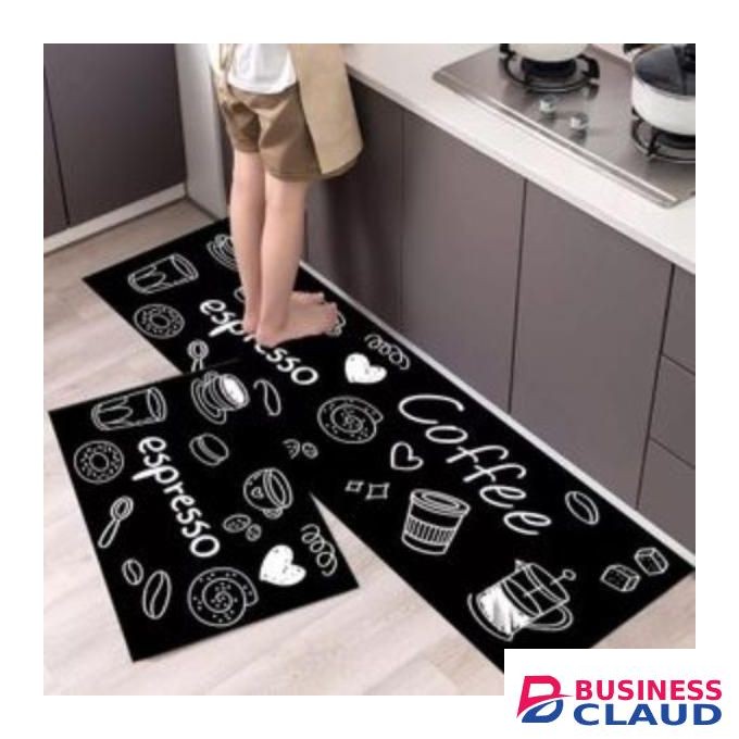 2pcs Kitchen Mat Set, Kitchen Oil Resistant Washable Floor Mat Rug Set, Bath Non Slip Standing Runner Rugs