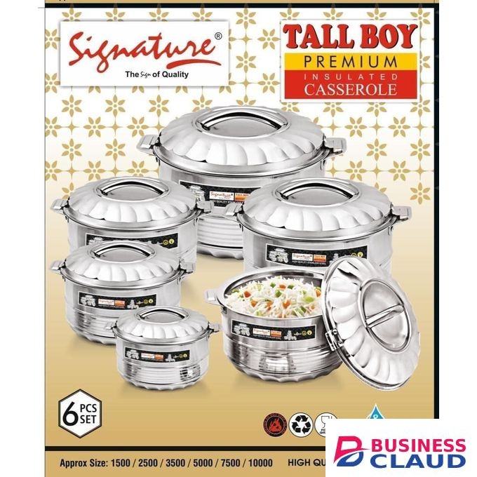 Signature Tall Boy 6-Piece Stainless Steel Hotpot Set – 1500ml to 10000ml