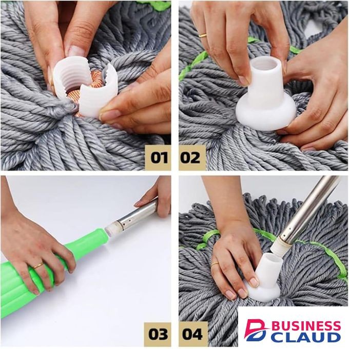 2 in 1 Self-Wringing dehydrated Mop with Microfiber Strands for Cleaning Floor Moppers for Floor Cleaning , Mopping Stick ,Twist Mop with Self-Squeezer for Home , Ideal for All Type of Floors