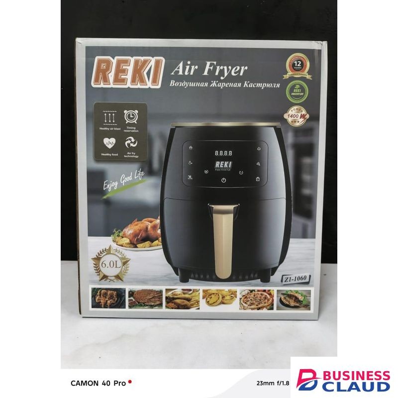 REKI Large 6 Litres Air Fryer – Smart Touch Display, Crispy Oil-Free Frying , Easy Clean
