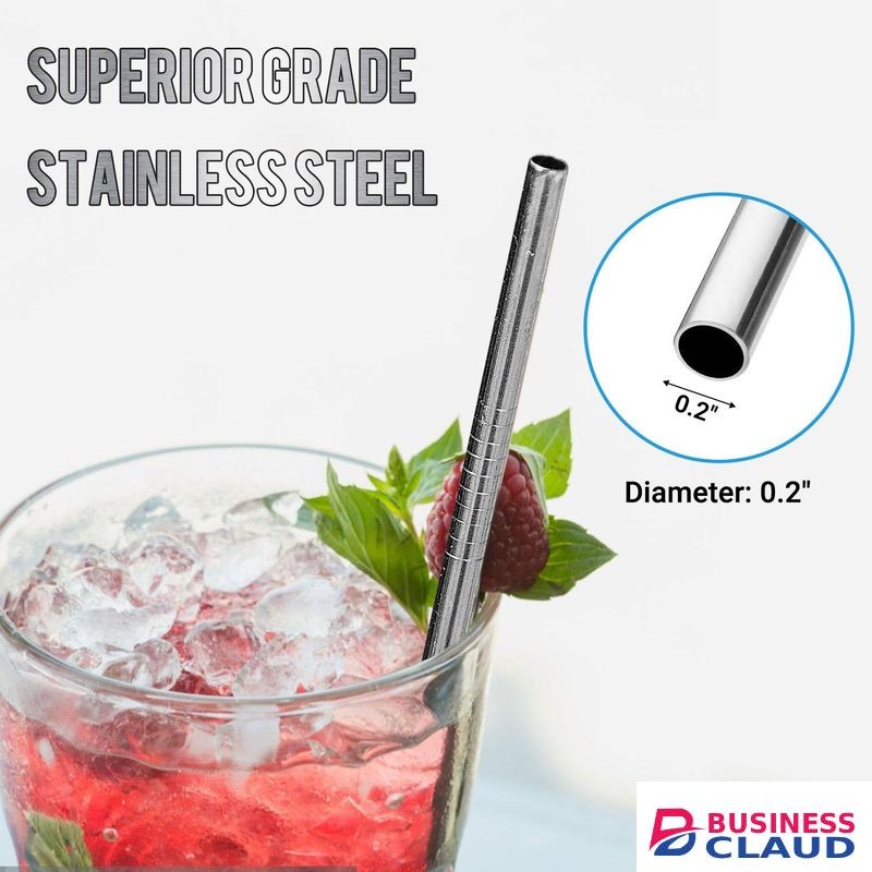 Inkbird Reusable Stainless Steel Drinking Straws Straight & Curved Straws