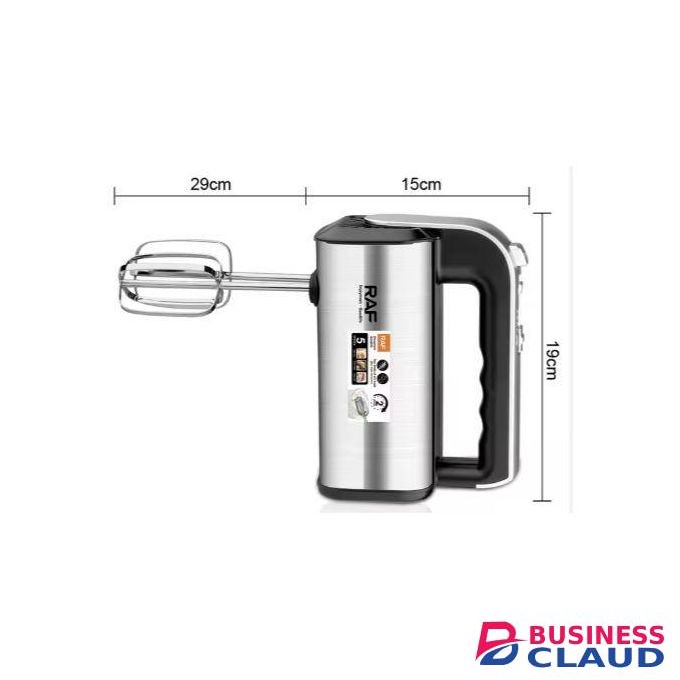 RAF 300W Electric Hand Mixer, 5-Speed Handheld Mixer with Turbo & Eject Button, Includes 2 Beaters & 2 Dough Hooks for Baking, Cake, Egg, Cream