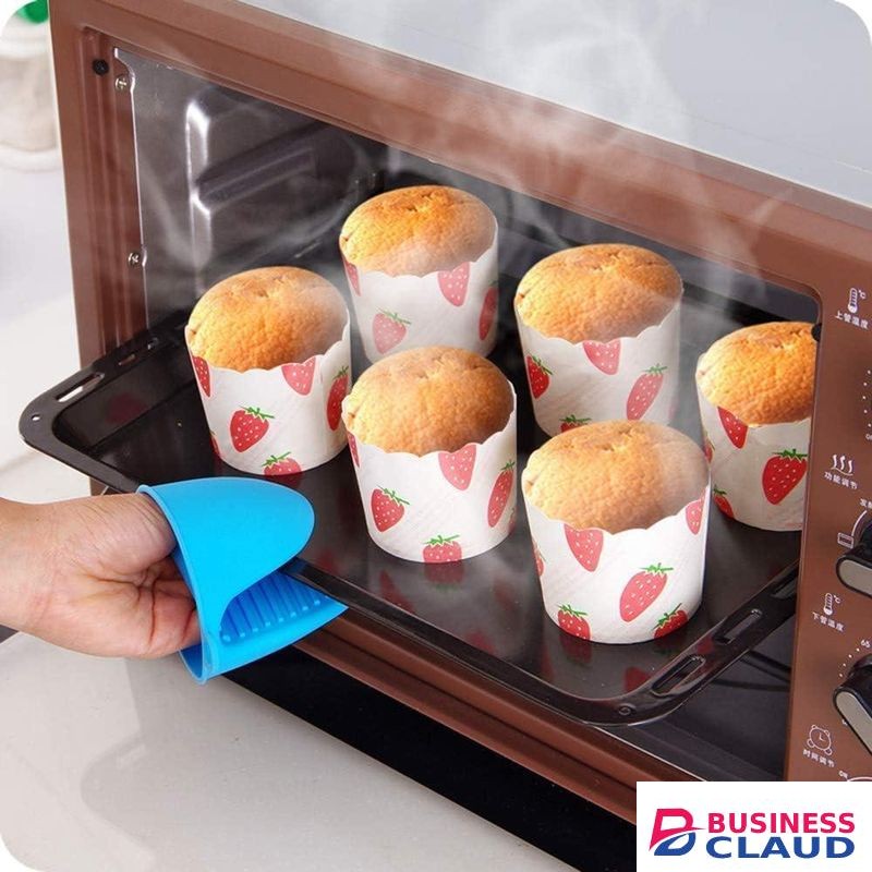 Heat Resistant Single Oven Mitt Premium Insulated and Non-Slip Kitchen Mitt for Cooking, Baking, BBQ, and Grilling Durable, Protective Oven Glove -2 PCS