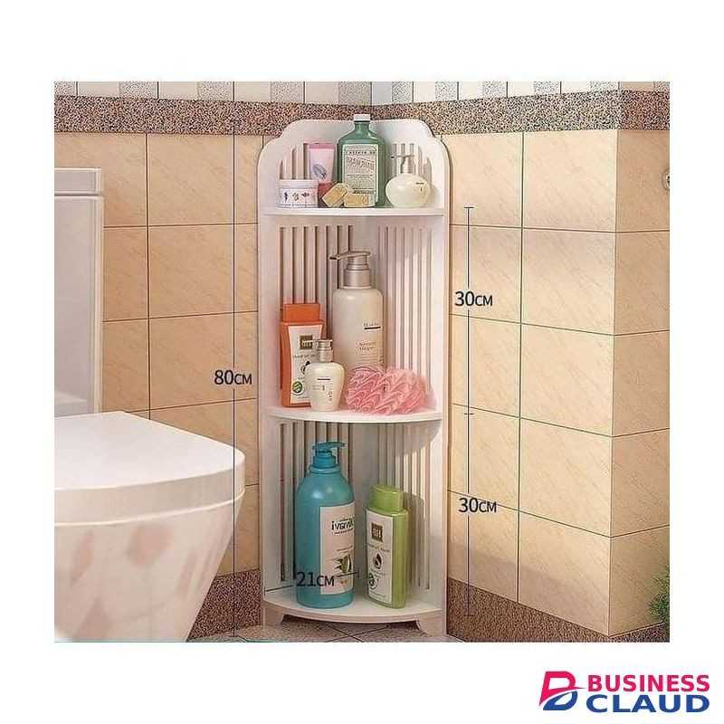 White Triangular 3 layer corner shelf
