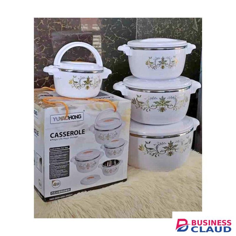 Casserole Hot pot set of 4 Cassore white
