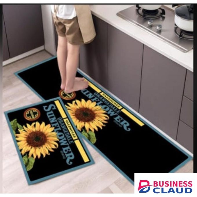 2pcs- Durable ,Non-Slip ,Washable,Rubber Kitchen Mat Set Rugs for Kitchen Floor