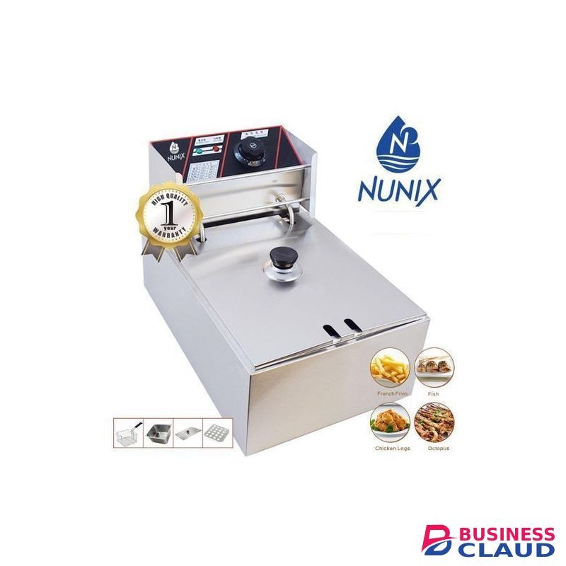 Nunix 6L Commercial Single Stainless Steel Deep Fryer