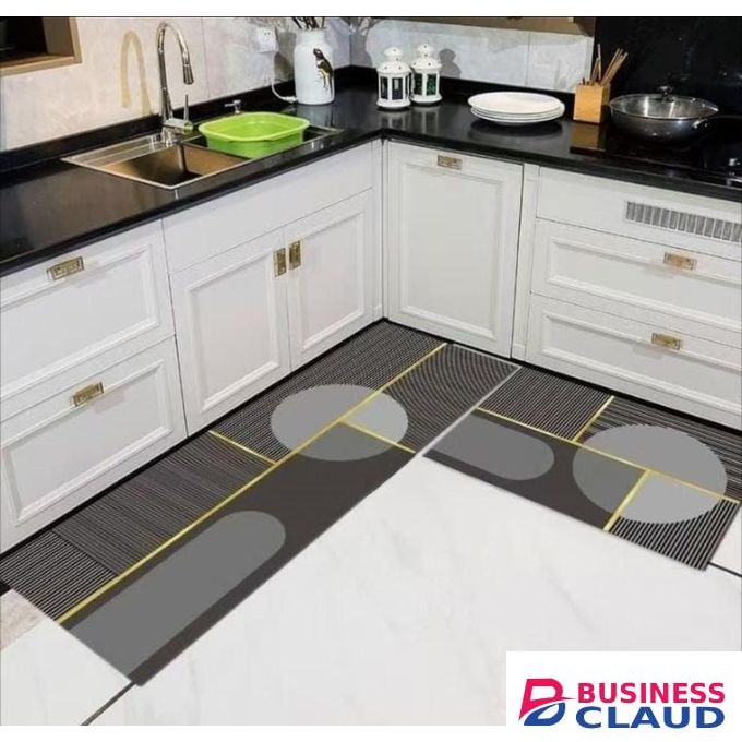 Non-Slip ,Washable,Rubber Kitchen Mat Set Rugs for Kitchen Floor-2pcs