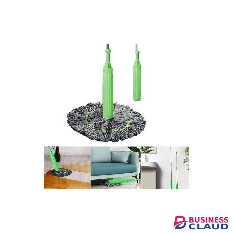 2 in 1 Self-Wringing dehydrated Green Mop with Microfiber Strands for Cleaning Floor Moppers for Floor Cleaning , Mopping Stick ,Twist Mop with Self-Squeezer for Home , Ideal for All Type of Floors