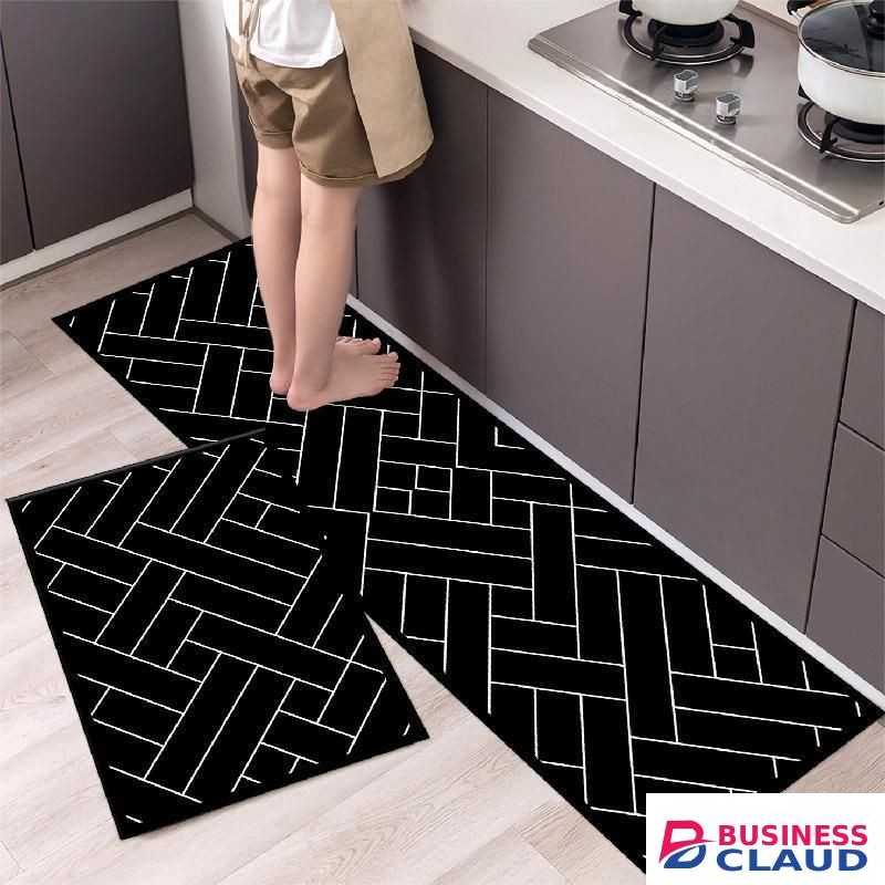 2 Piece Kitchen Mat Non Slip Kitchen Rug Set Kitchen Floor Mat Runner Waterproof Standing Mat,Anti Fatigue Kitchen Floor Mat