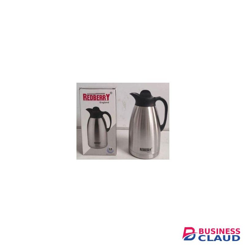 Redberry Vacuum Flask Unbreakable Double Layer Stainless Steel Silver Thermos Flask.