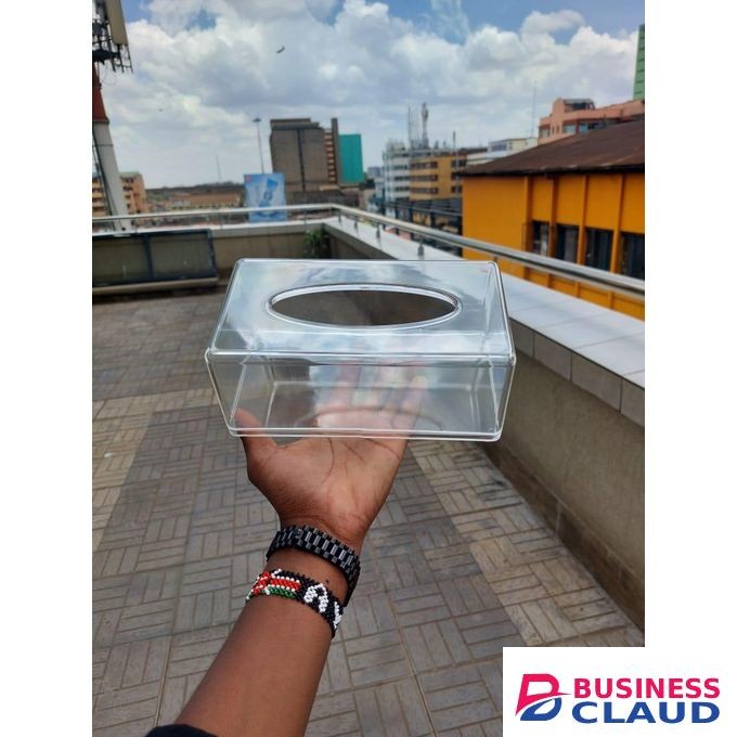 Elegant Transparent Acrylic Napkin Holder – Durable Serviette Organizer for Kitchen, Dining Table, Office & Events – 24x12x9cm Modern Tissue Storage Stand