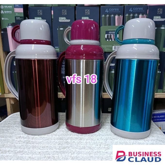 1.8L Stainless Steel Vacuum Flask Large Capacity Thermal Water Bottle Hot & Cold Drink Insulated Travel Flask Durable Leak-Proof Portable Bottle