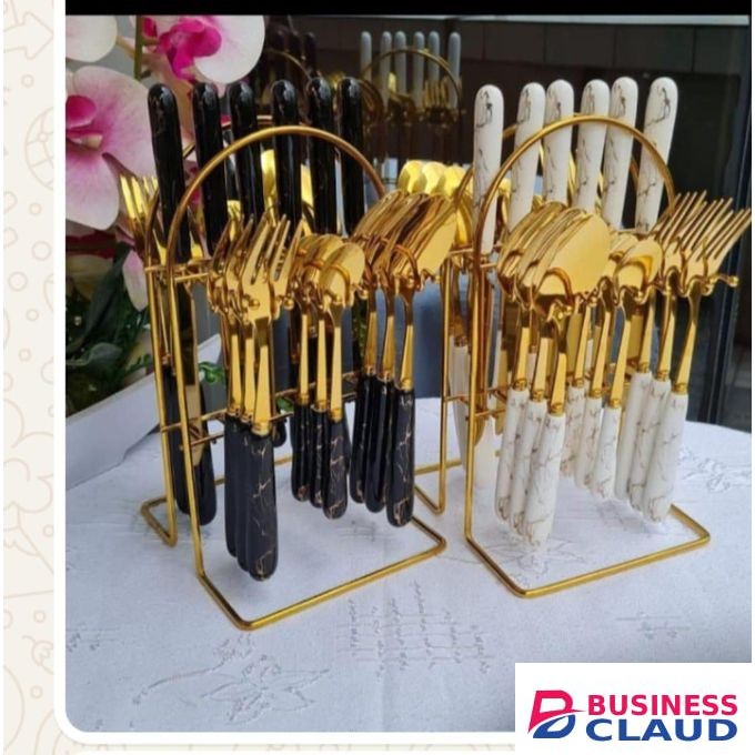 Marble Berry marble cutlery set