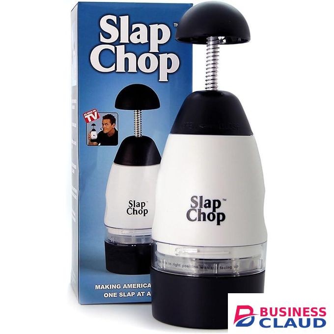 Slap Chop Slicer Chopper with Stainless Steel Blades & Butterfly Opening for Easy Cleaning - Vegetable Chopper Gadget - Mini Chopper for Salads - Kitchen Accessory