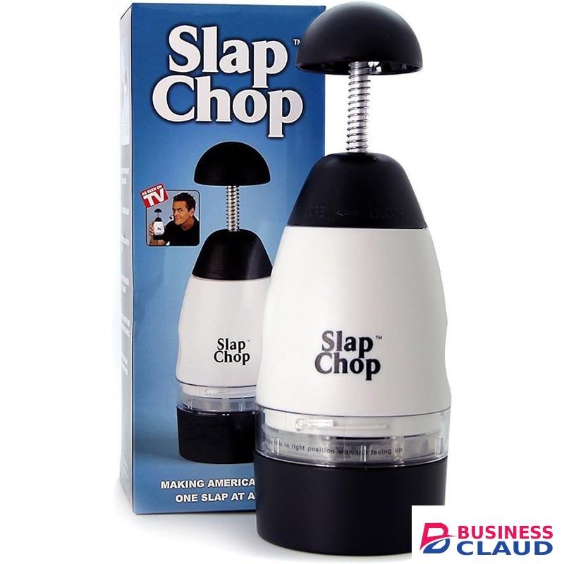Slap Chop Slicer Chopper with Stainless Steel Blades & Butterfly Opening for Easy Cleaning - Vegetable Chopper Gadget - Mini Chopper for Salads - Kitchen Accessory