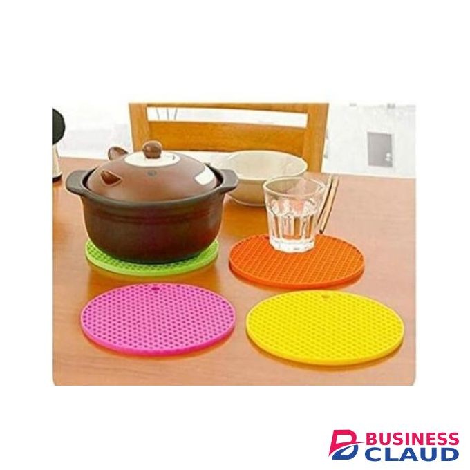 4pc Heat Resistant Non-Slip Silicone Pot Holders Trivet Pot Mat for Hot Pan and Pot Pads