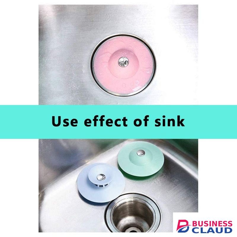 2-in-1 Silicone Sink Drain Stoppers/Strainers/Hair Catcher