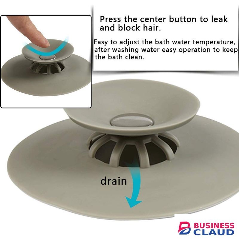2-in-1 Silicone Sink Drain Stoppers/Strainers/Hair Catcher