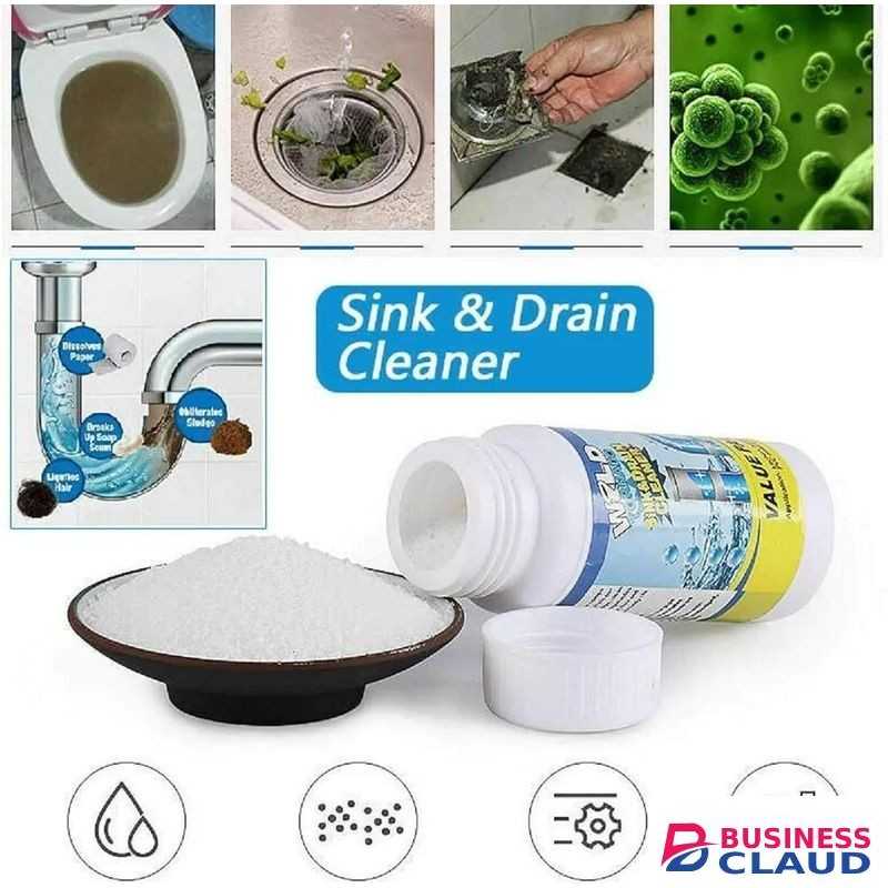 Sink & Drain Cleaner Powder Powerful & Clog Remover Sink Cleaning Powder Automatic Toilet Blockage Cleaner, Removes Clogs, Blockage in Washbasin Pack of 1