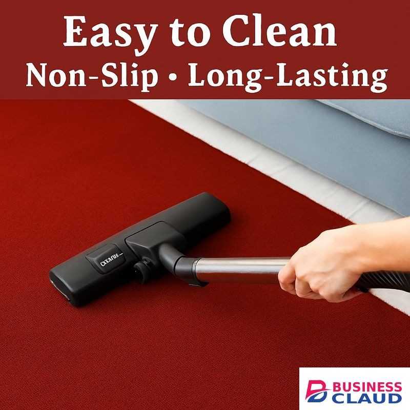 Mac Carpet Premium Red Woven Carpet – Soft, Durable & Elegant Floor Rug for Living Room, Bedroom & Office Décor Carpets Corridor Runner & Door Mats