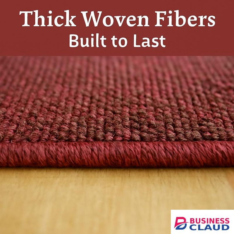 Mac Carpet Premium Red Woven Carpet – Soft, Durable & Elegant Floor Rug for Living Room, Bedroom & Office Décor Carpets Corridor Runner & Door Mats