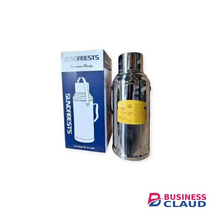 SUNDABESTS 3.2L Stainless Steel Vacuum Flask - This Flask Has Vacuum Inside And Steel On Out. It Specifically Made To Keep Your Milk Fresh For Over 24 Hours, It Is Durable And Easy