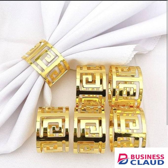 12pcs - Napkin Ring Gold