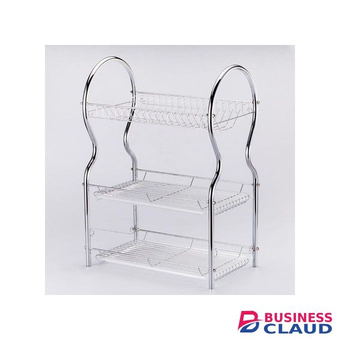 Nunix 3 Tier Stainless Steel Dish Rack Drainer