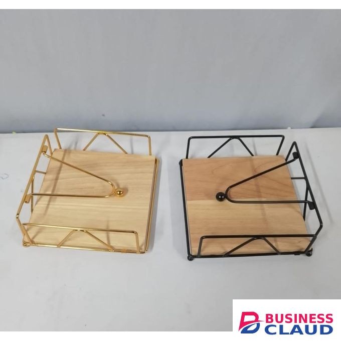Modern Serviette holder Napkin Holder with Bamboo Base & Weighted Arm for Kitchen Countertop ,Dining Room, Tabletop Decor