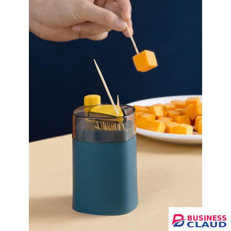 Automatic Pop-up Tooth Pick BoxHolder +(100 Free Toothpicks)-Random colors.